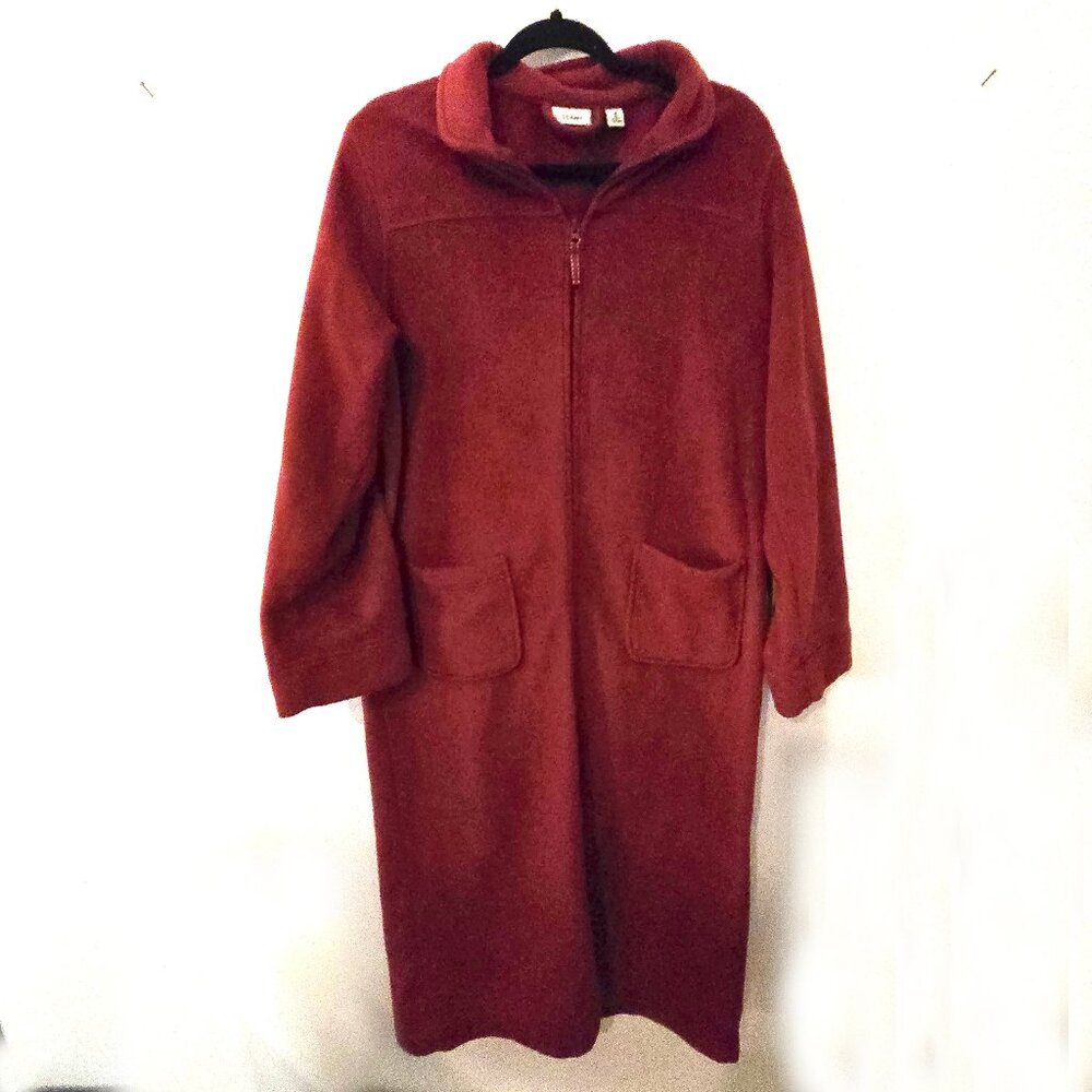 L.L.Bean Fleece Robe Red Size Medium